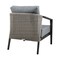 Armen Living Aileen Outdoor Patio 4-Piece Lounge Set in Aluminum and Wicker with Gray Cushions 840254333239 - alternate 2
